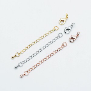 U Pick 1pc Sterling Silver Chain Extender With Heart Pendant 