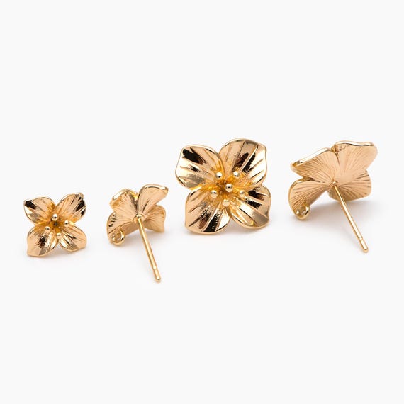 Orecchini A Fiore Placcato Oro Rosa Con Zirconia Cubica - Homxi, Gioielli Donna Ipoallergenici, Ideali Per Regalo