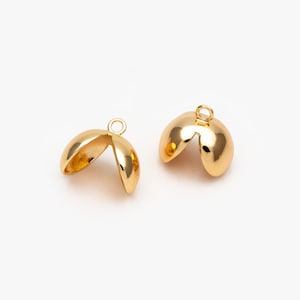 10pcs Gold Floral Bead Cap Charms 10mm, Gold plated Brass, Lead Nickel Free (GB-225)
