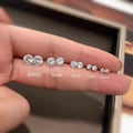 Sterling Silver Minimalist Stud Earring, Dainty CZ Diamond Earring, 3\/ 4\/ 5\/ 6mm (CY-031)\/ 1 pair