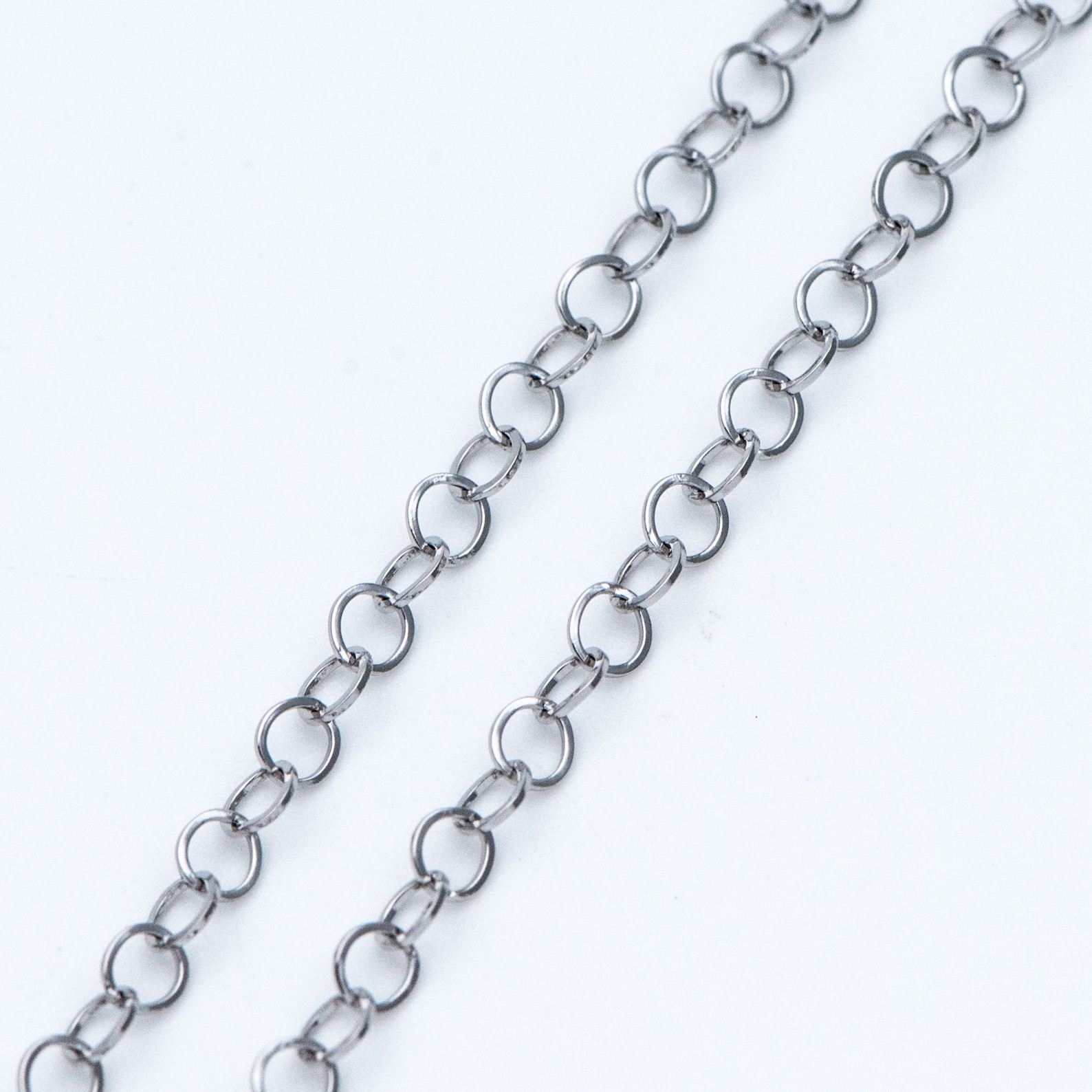 Cadenas de acero inoxidable 3 mm cadenas redondas vinculadas Etsy