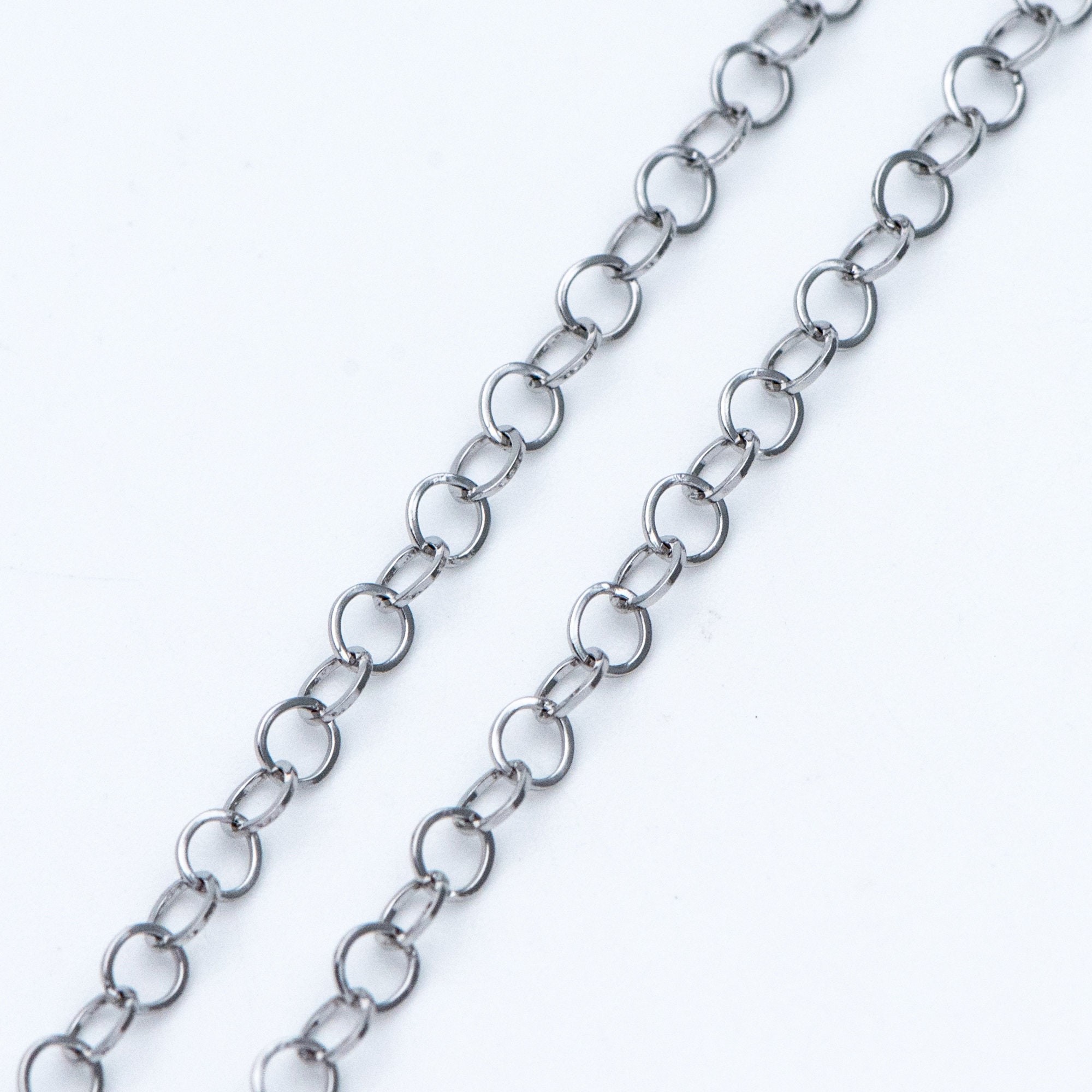1-2 Meter Round Closed Rings Link Chains for Necklace Making Stainless  Steel Necklace Chains Wholesale