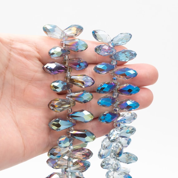 Crystal Glass Teardrop Beads, 25mm by Bead Landing™
