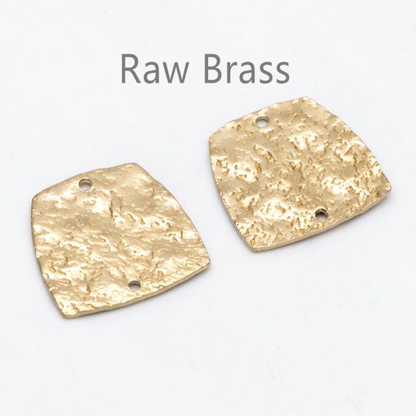 10pcs Raw Brass Trapezoid Connectors, Solid Brass Geometric Charms Wholesale (RB-219)