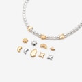 10pcs Gold\/ Silver Spacer Beads, Gold\/ Rhodium plated Brass Spacer Beads, Celestial Beads (GB-2964) product logo