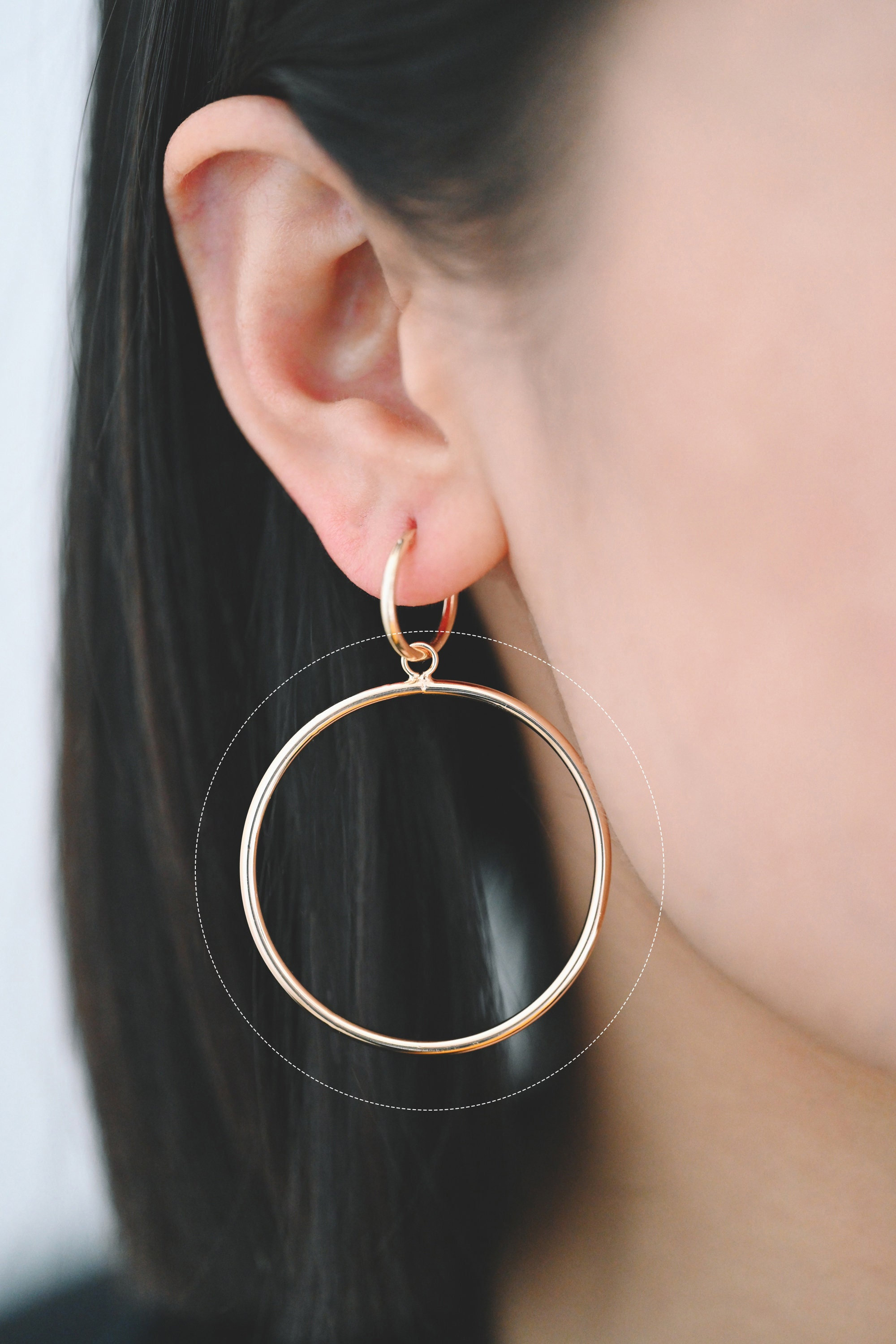 10pcs Gold/ Silver Tone Minimalist Circle Pendants 40mm, 18K