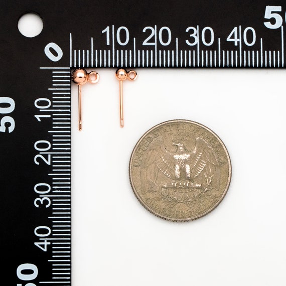 Orecchino A Perno A Sfera Da 3 Mm In Oro Giallo 9 Carati Autentico - Italia - Foto 7