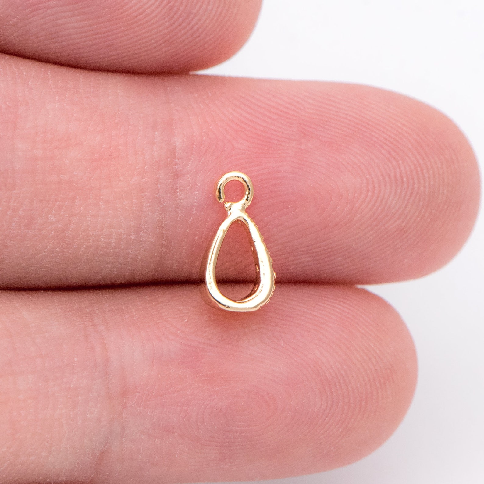 10pcs CZ Paved Open Loop Bail Gold Plated Bail Gold Plated Etsy