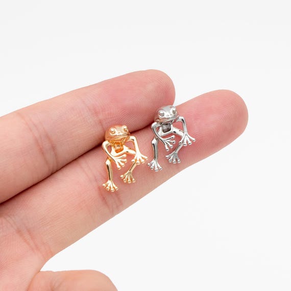 Orecchini A Forma Di Rana In Argento, Stile Boho E Vintage, Perfetti Come Regalo Originale Per Donne E Ragazze