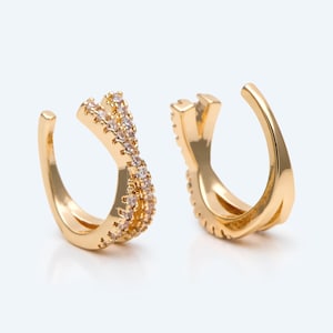 4 peças CZ Pave Ear Cuff, Cartilagem Ear Cuff, Brinco Dainty Earcuff (GB-2844)