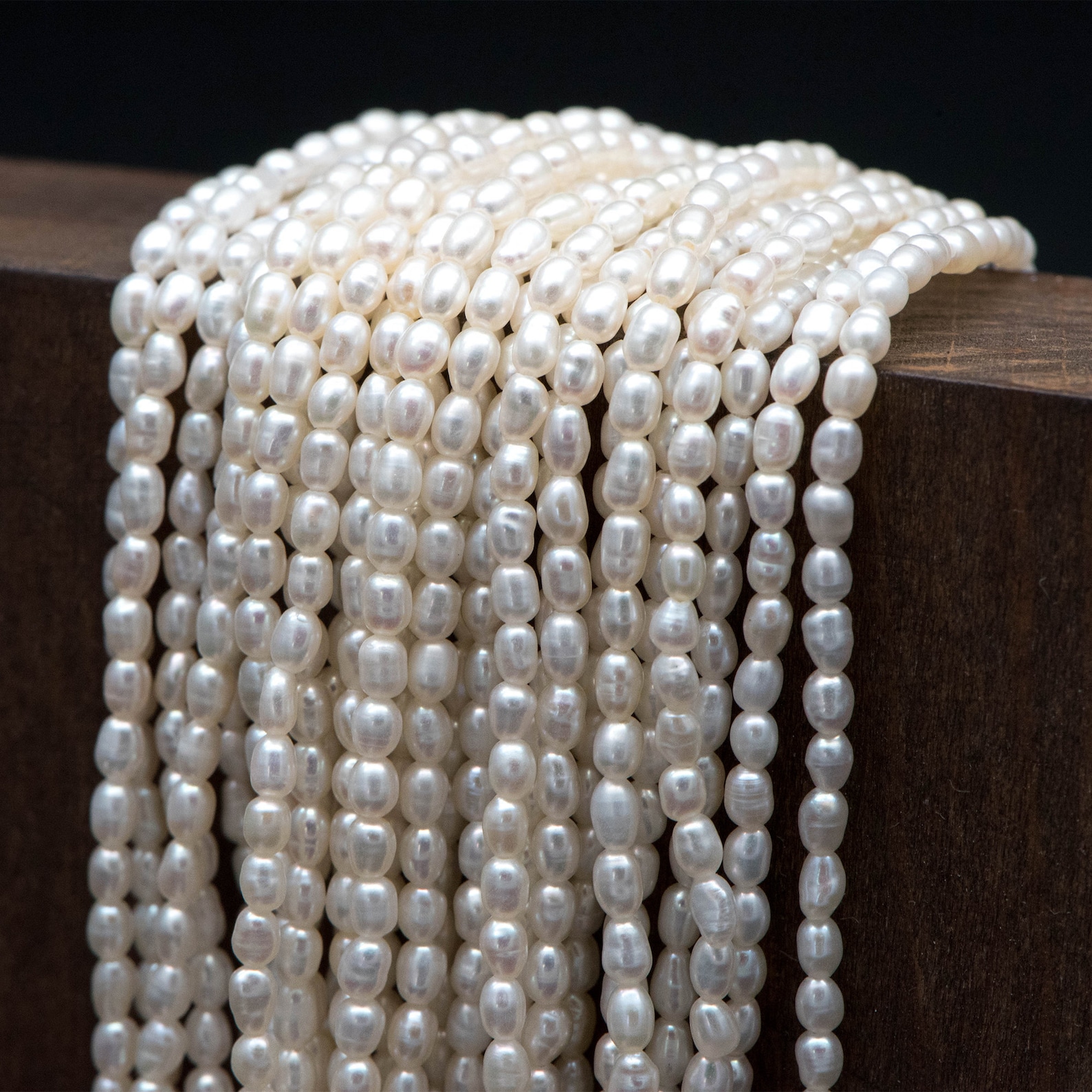 Freshwater Oval Pearls 2.4mm White Rice Pearl Wholesale Etsy