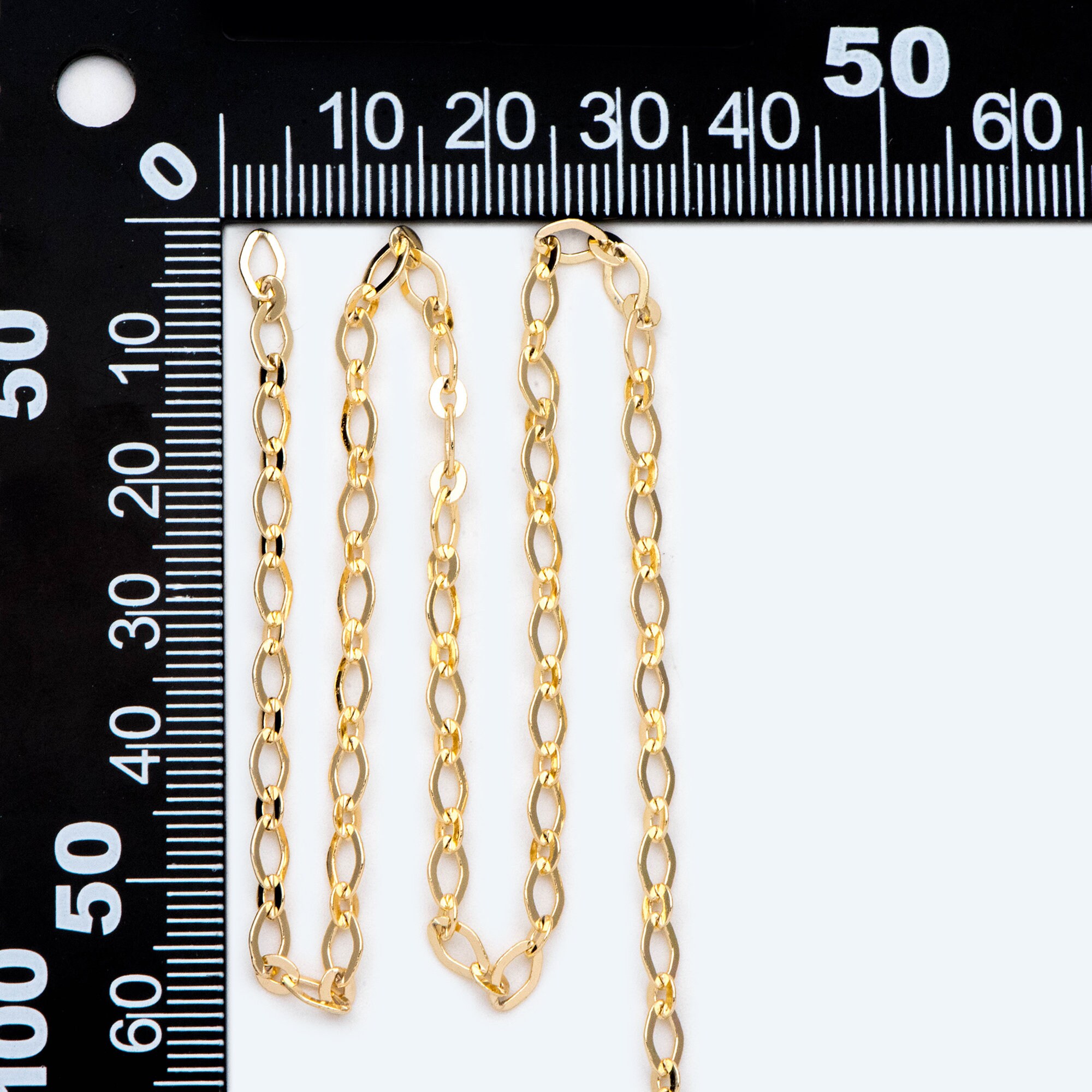 Gold Plated Brass Oval Chains 18K Gold Plated Brass Chains Etsy