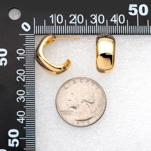 10pcs Gold/ Silver Minimalist Ear Posts, 18K Gold/ Rhodium plated Brass Ear Posts, Stud Earrings GB-2042 image 4