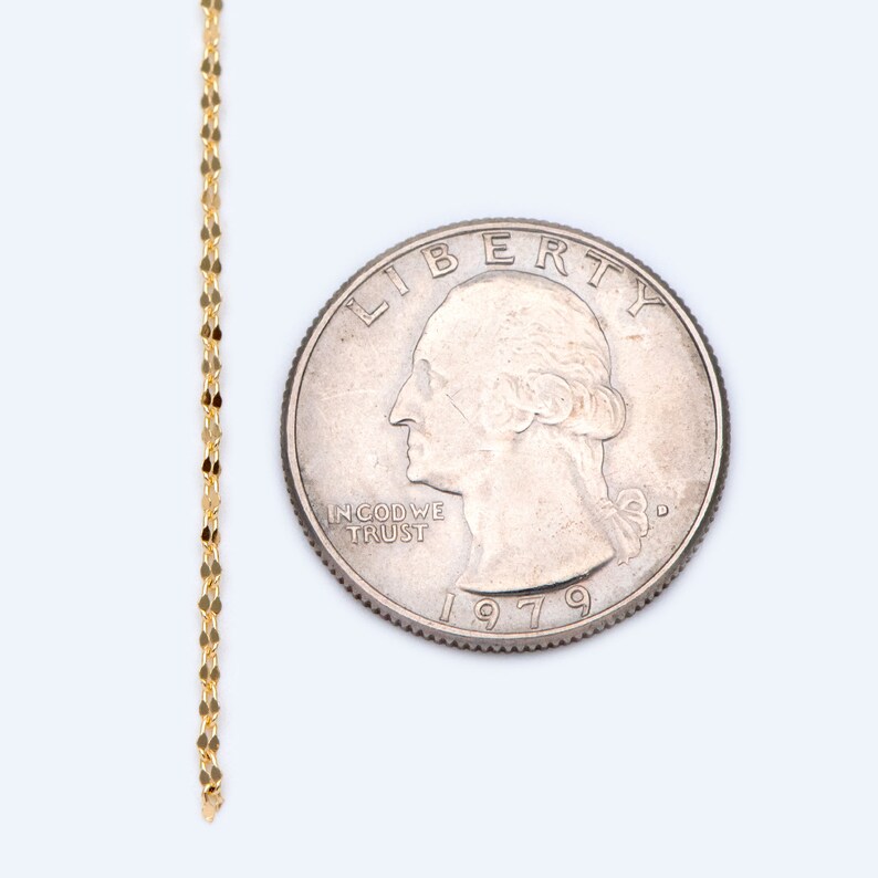 Gold Flat Cable Chains 1.6/ 2.2mm 18K Gold plated Brass Etsy