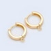 10pcs Round Hoop Earrings 12/14/16mm, Gold/ Silver/ Rose Gold, Huggie Earring Findings, Leverback Earwire Hooks Wholesale (GB-989) 