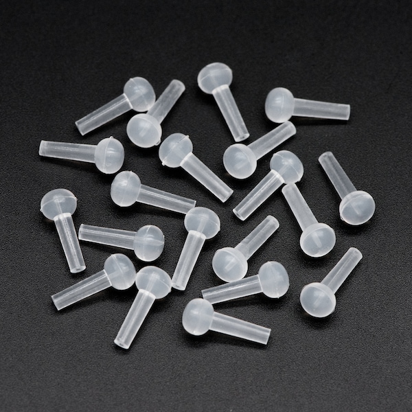 50pcs dos de boucle d’oreille en caoutchouc, dos de boucle d’oreille, écrous de boucle d’oreille en caoutchouc, écrous de boucle d’oreille, écrous d’oreille, bouchons de boucle d’oreille, fournitures de bijoux (#GB-3026)