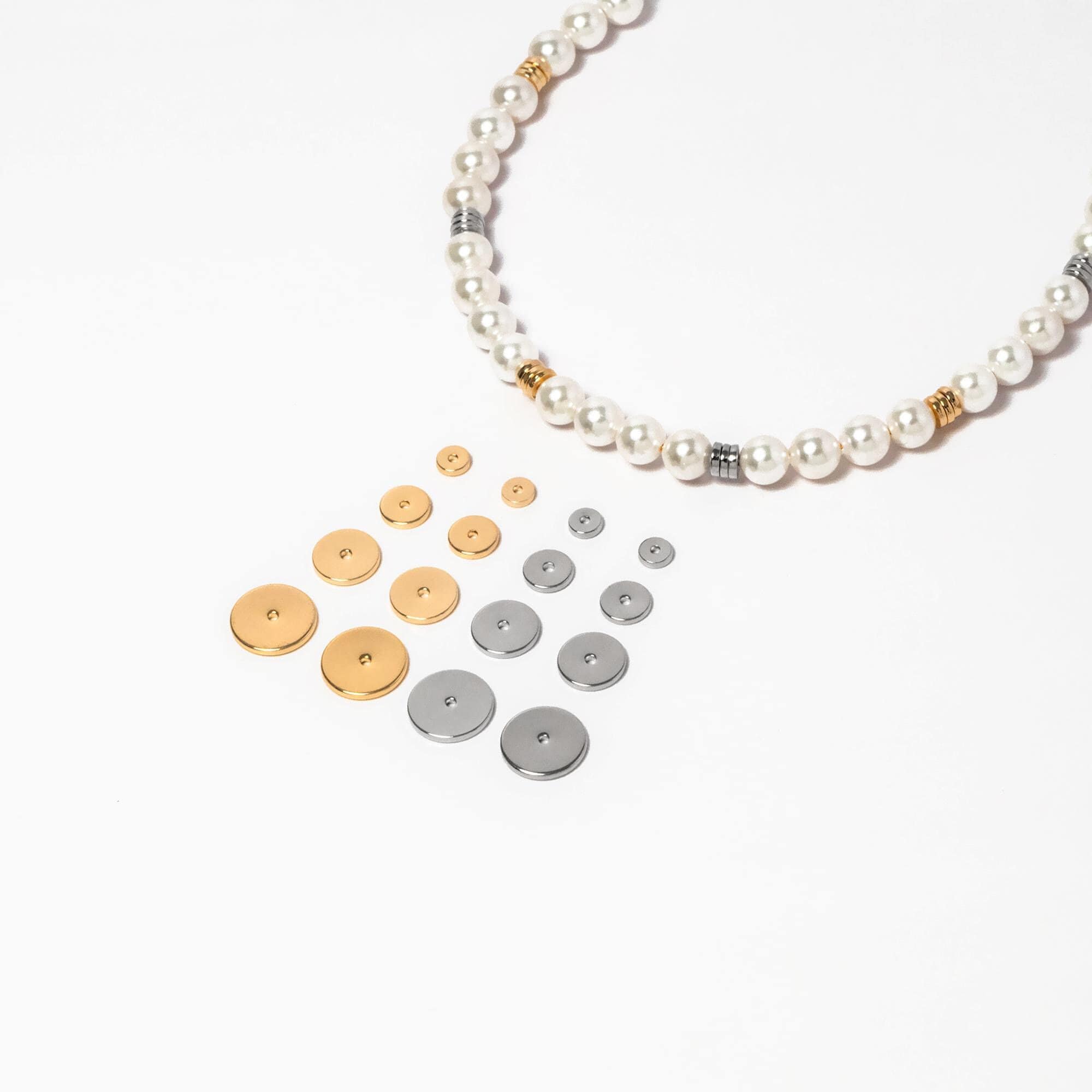 Perline Distanziatrici In Argento Sterling Con Foro Largo BULK