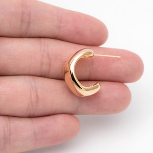 10pcs Gold/ Silver Minimalist Ear Posts, 18K Gold/ Rhodium plated Brass Ear Posts, Stud Earrings GB-2042 image 8