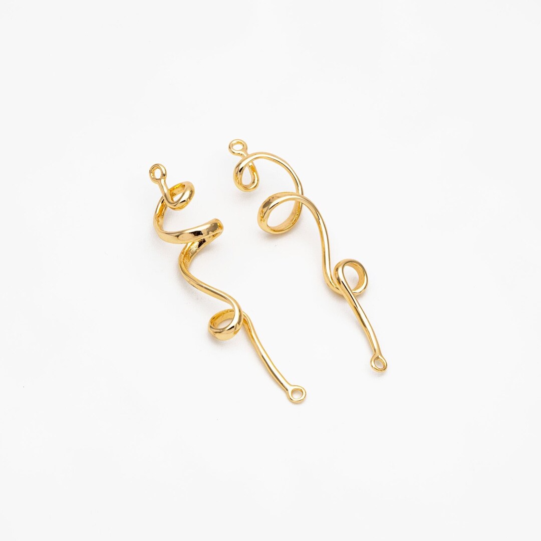 Adabele 100pcs Raw Brass V-Shape Earring Hooks - 45mm Long, 0.7mm Thick, No Coating For Jewelry Making - View #9