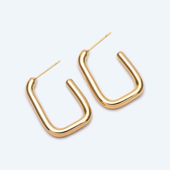 10pcs Gold/ Silver Tone U-shape Earring, Geometric Earring 10pcs Gold/ Silver Tone U-shape Earring, Geometric Earring