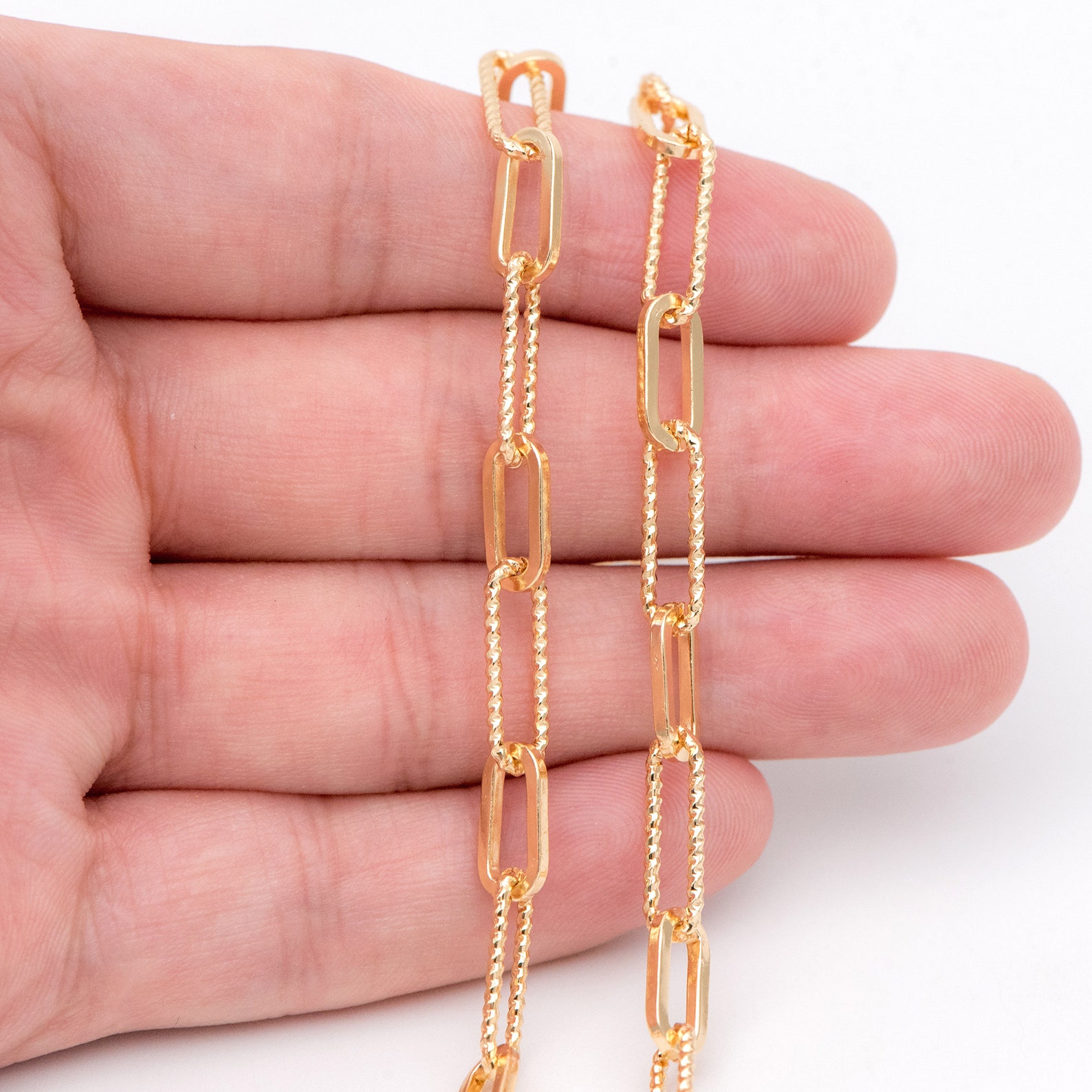 Gold plated Brass Chains Oval Link Chain 5mm Wholesale Etsy