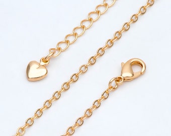 Collier torsadé délicat, collier en or avec rallonge de chaîne, réglable de 16 à 19 pouces, prêt à porter (# LK-536)