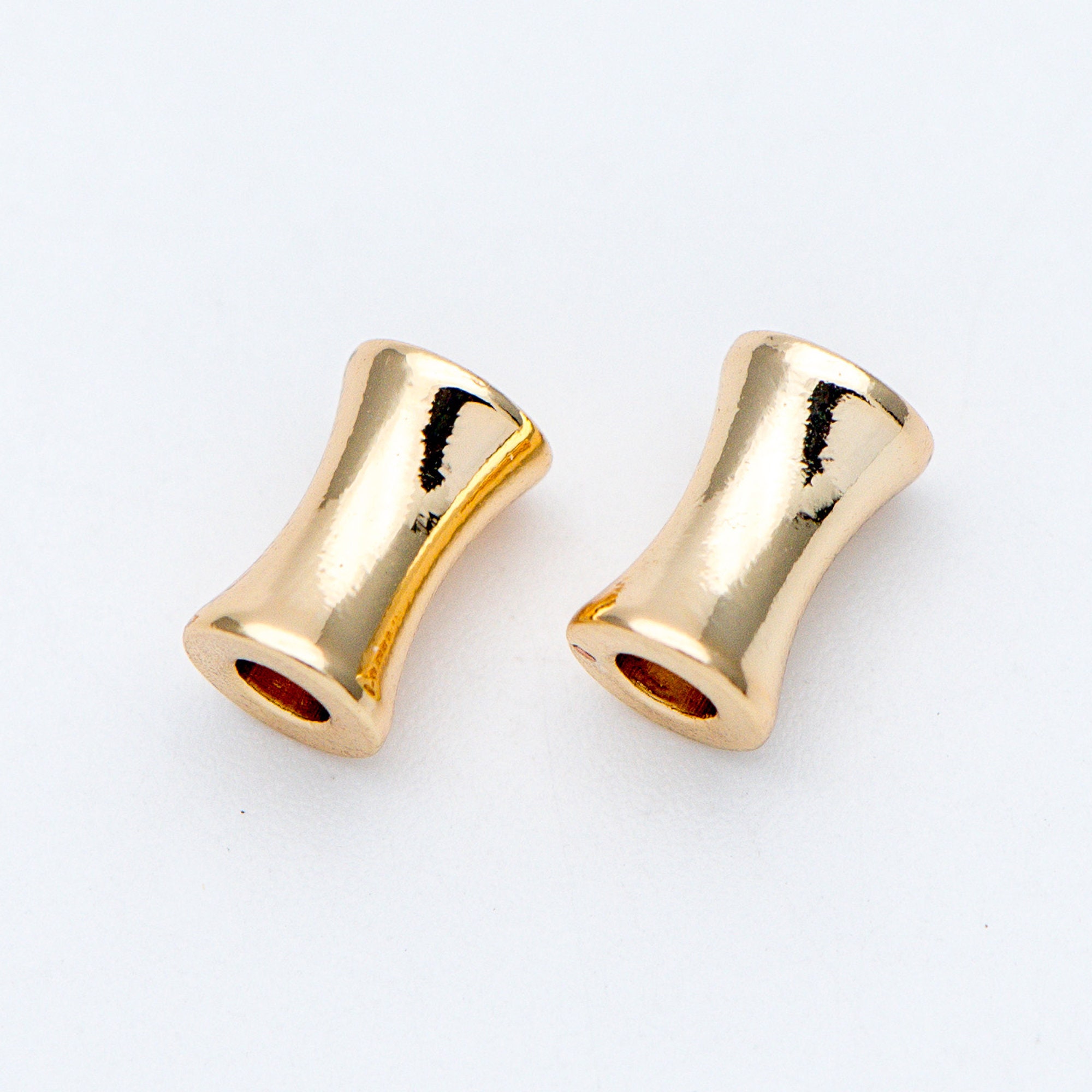 20pcs Gold plated Brass Tube Spacer Beads 8x5mm DIY Jewelry Etsy