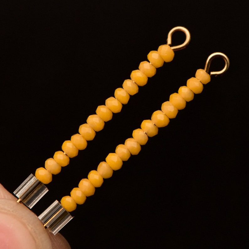 BZ02-32 Crystal Faceted Rondelle Beads 2mm Tiny Size Glass Spacer Beads 200 beads Yellow