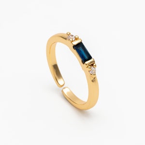 4pcs Blue CZ Ring, Modern Style Ring, Fashion Ring, Dainty Ring, Adjustable Ring GB-3859 image 3