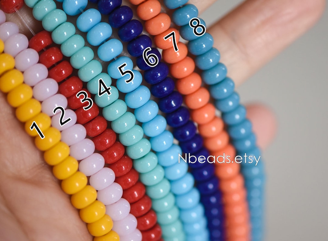Smooth Rondelle Glass Beads 4x6mm Candy Color Crystal Spacer Beads (GM
