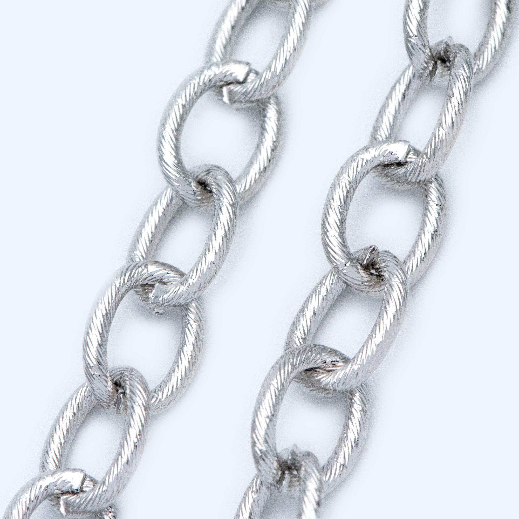 Estrella Metal Chain 39 Silver Tiny Oval Unfinished