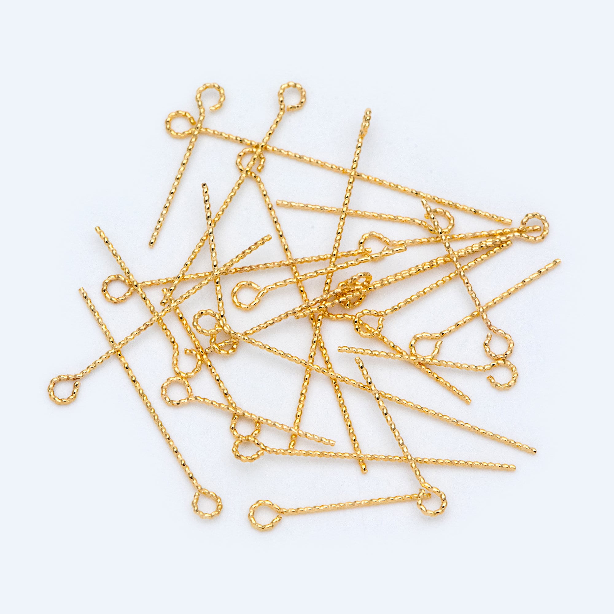 100pcs Gold Eye Pins Gold Plated Brass Eyepins Wholesale Etsy