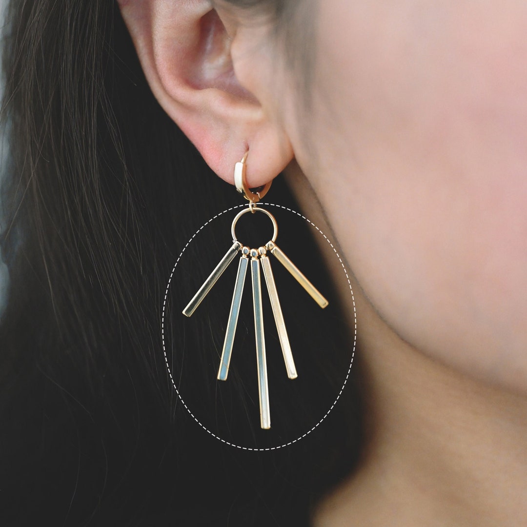 Long Bar & Tassels Earrings/ ER8156 main image 1