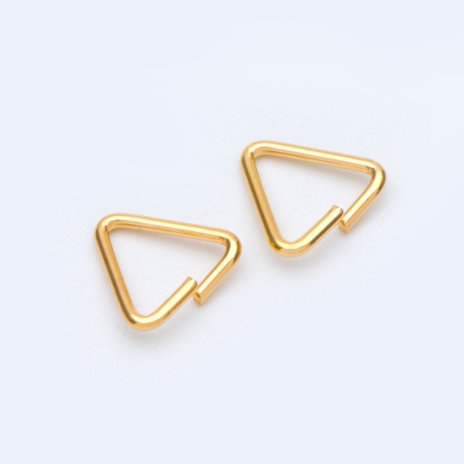 20pcs Gold Triangle Jump Rings Gold Plated Brass Triangle Etsy