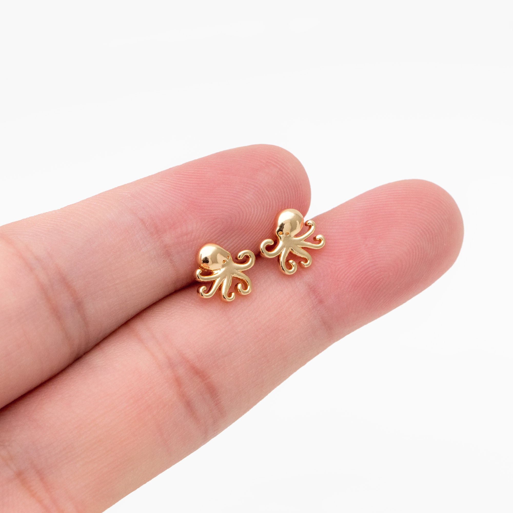 ゴールド/シルバータコピアス 10個入り ゴールド/ロジウムメッキ真鍮製
