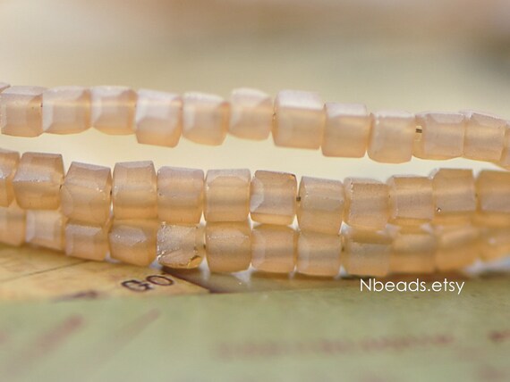 190 Beads Faceted Glass Cube 2mm Tiny Crystal Spacer Beads Frosted Gold Champagne Matte FZ02 41 Etsy