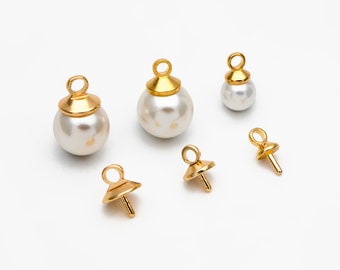 Beebeecraft 100 Pièces Pique à Glace Bélières En Laiton Plaqué Or