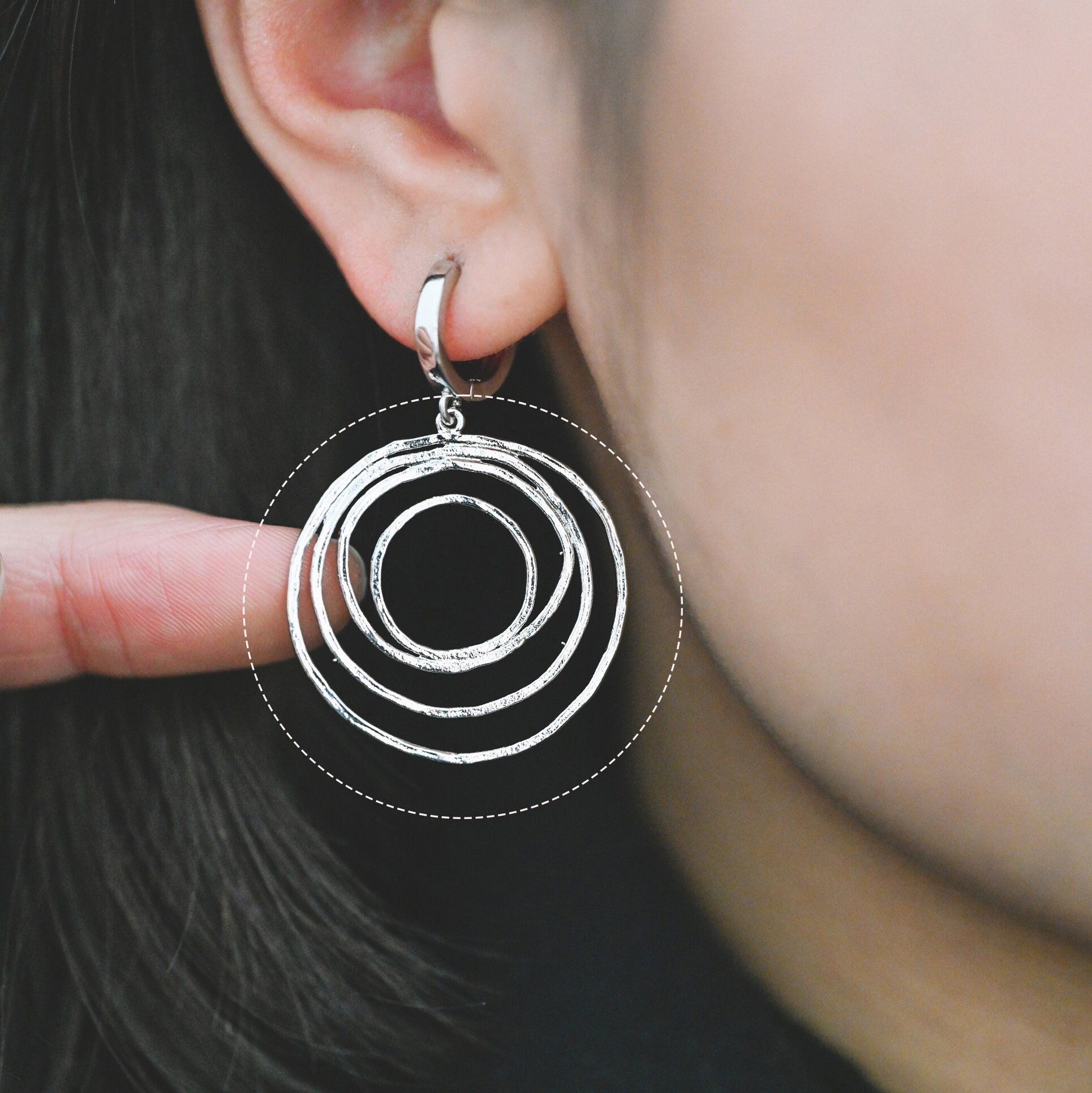 10pcs Gold/ Silver Tone Circle Pendants 32x29mm, Gold