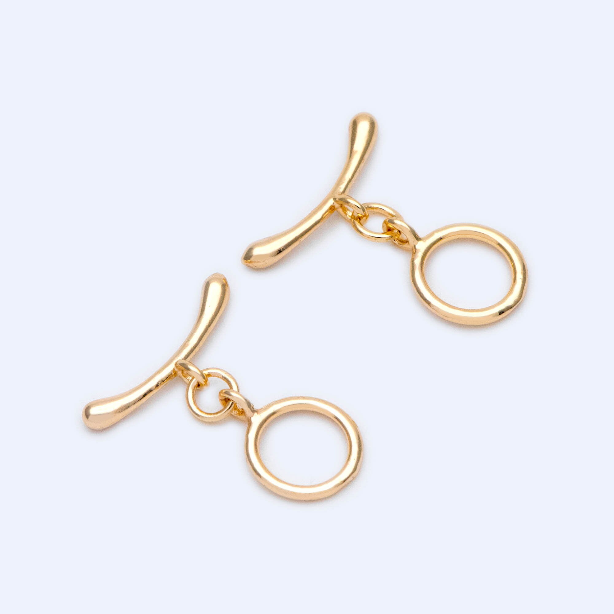 10pcs Gold Simple Small Toggle Clasp jewelry clasp 18K Gold Etsy