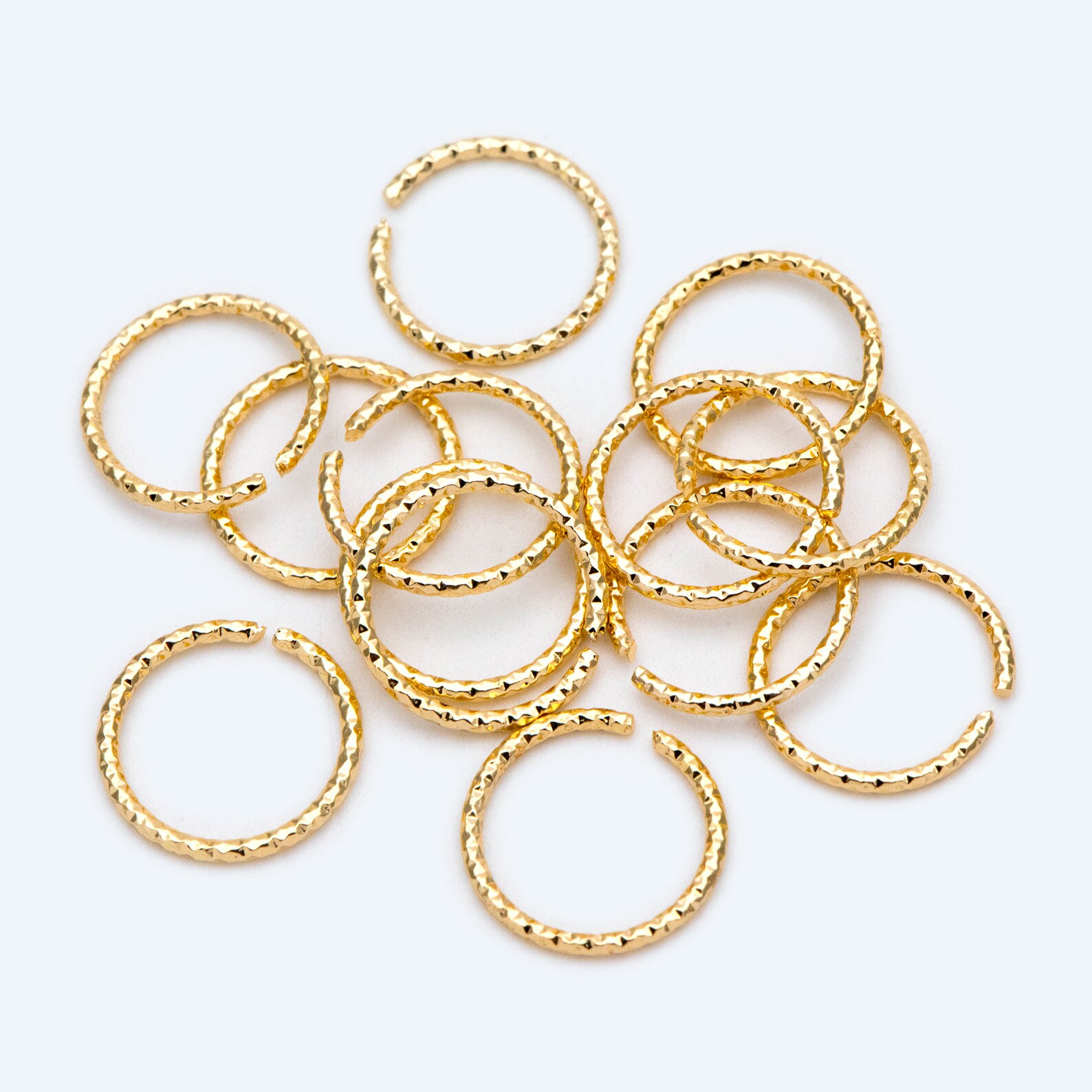 20pcs Gold Round Open Ring 12mm Real Gold Plated Brass Etsy