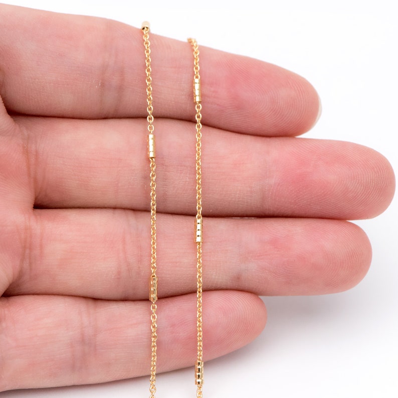 Gold Plated Brass Chains Real Gold Designer Chain 1.5mm Thin Etsy
