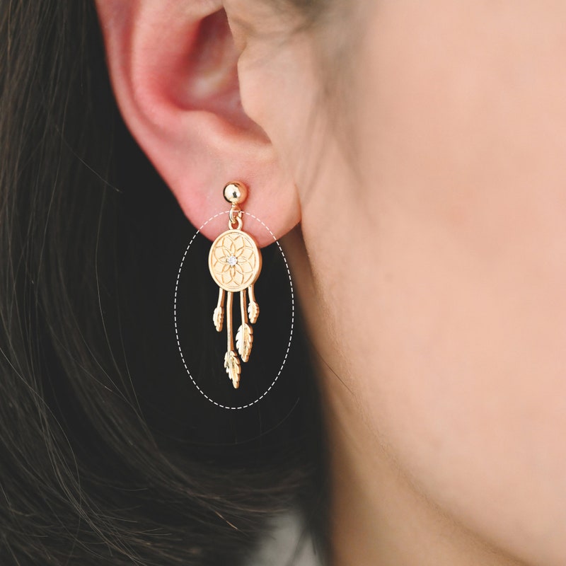Dreamcatcher Natural Stone Earrings