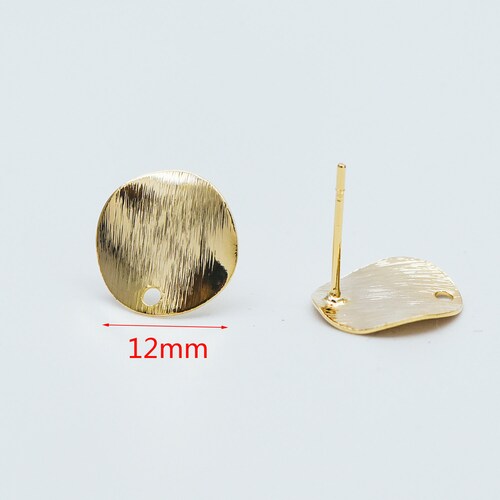 jewelry - berserk - Gold Plated Geometric Disc Studs main image 1