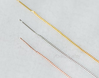 10 orecchini a filo in oro/argento/oro rosa, filo per orecchini con anello aperto, componenti per orecchini all'ingrosso (GB-333-A)