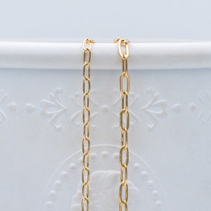 Gold plated Brass Oval Cable Chains, 2.4/ 2.8/ 3mm Wide, DIY Chain Findings Wholesale LK-287/ 1 Meter3.3 ft 画像 5