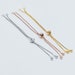 10pcs Gold/ Silver/ Rose gold Sliding Adjustable Bracelet Making Chain, Half-finished Bracelet with Rubber Stopper Beads (GB-269) 