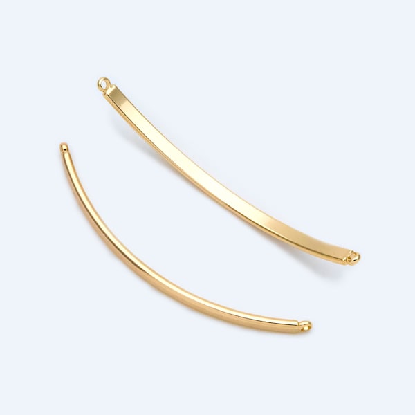 10pcs Gold Bangles for Bracelets,  Bracelet Bar Finding Components (#GB-1568)