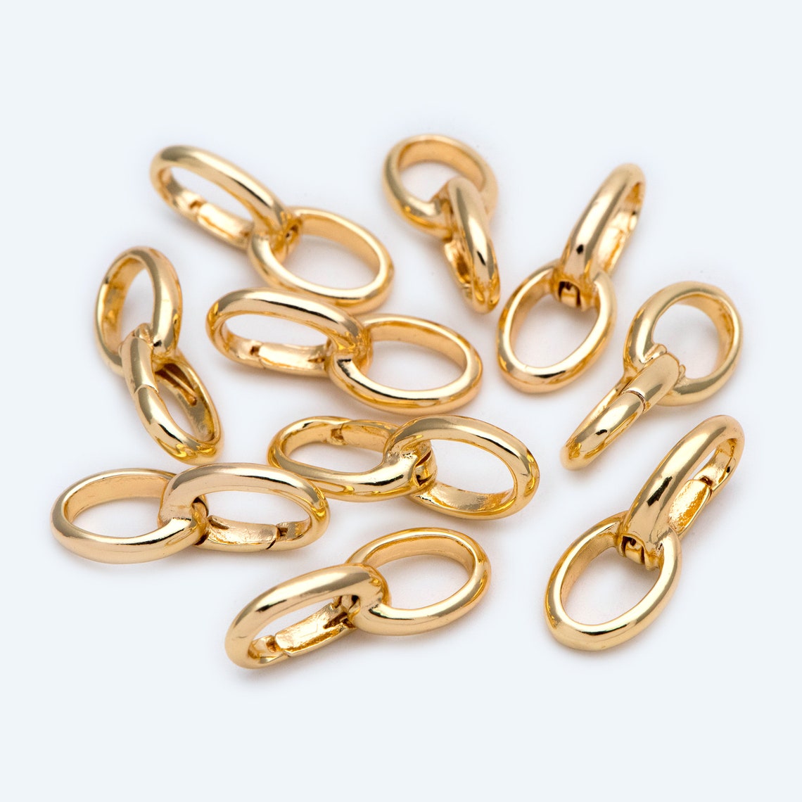 10pcs Gold Snap Hook 25x10mm Metal Spring Clasp Lobster Etsy
