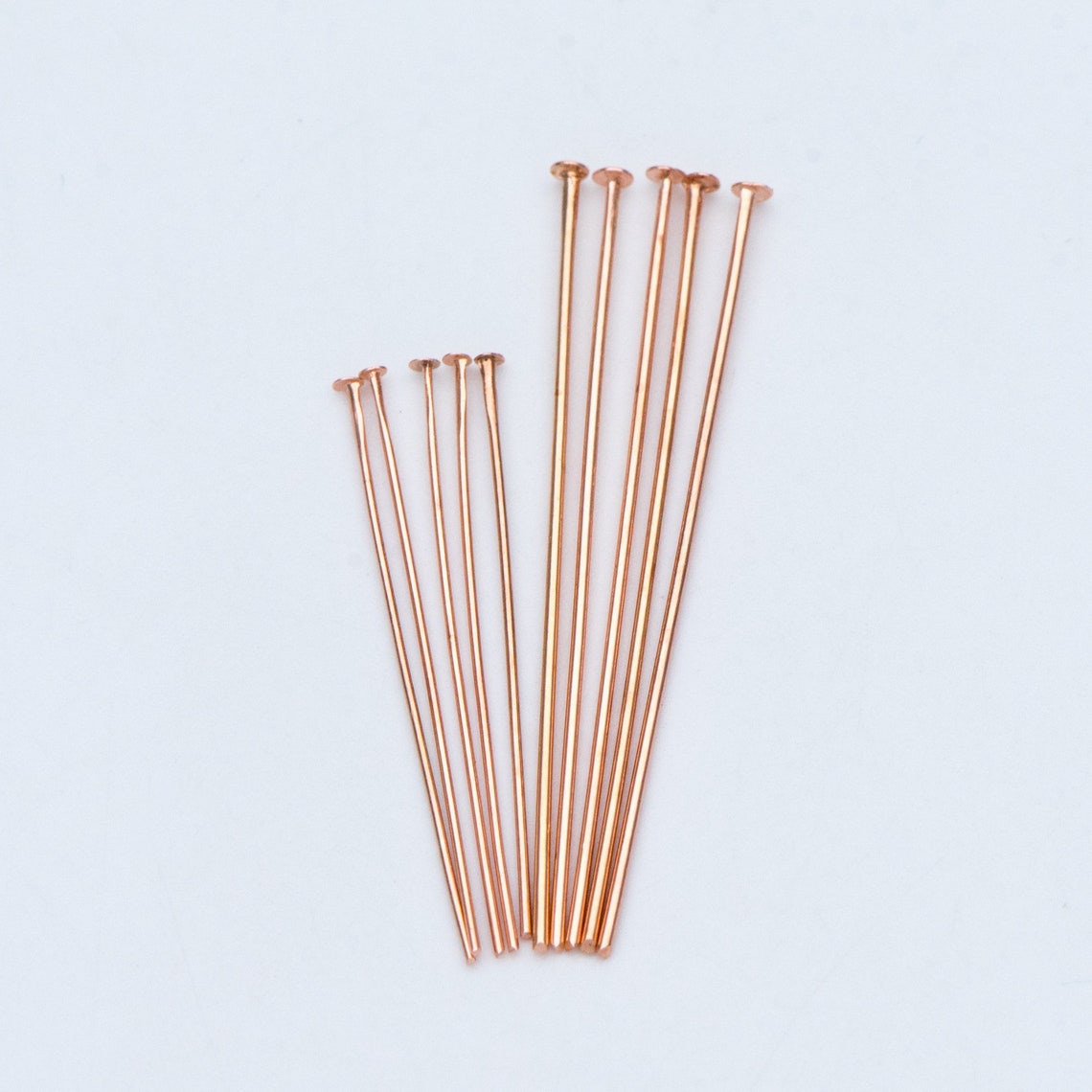 100pcs Rose Gold Plated Brass Headpins 30x0.5mm 24 Gauge - Etsy Australia