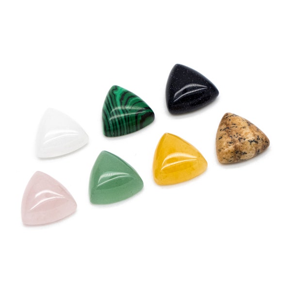 10pcs Triangle Gemstone Cabochon for Jewelry Making, 10mm Triangle Flatback Cabs Wholesale (TR-063)